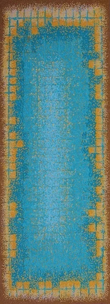 梁伟员 蓝与黄 布面丙烯 180×60cm 2015