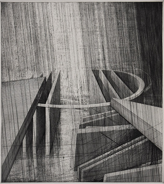 伊凡（美国）风暴铜版50×45cm2017