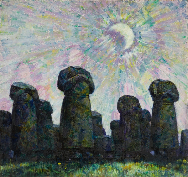 作品《幸存》和石俑原型
