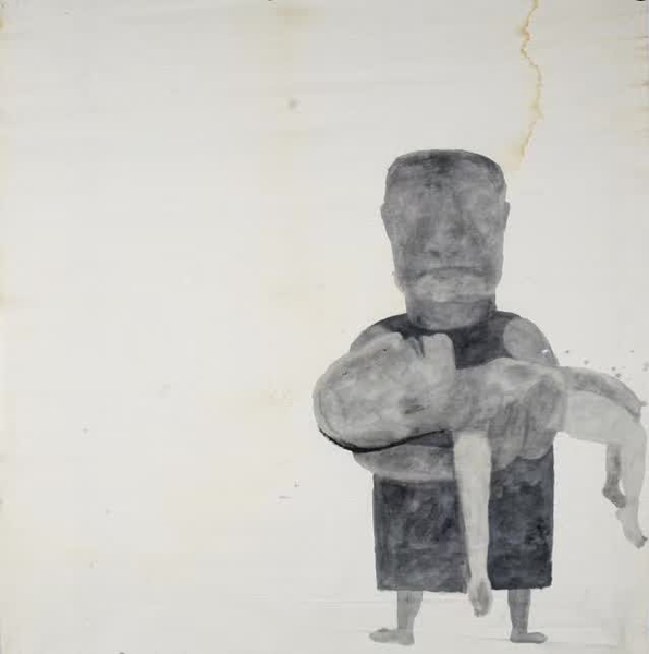1990，99x102cm，纸本水墨，1990年 
