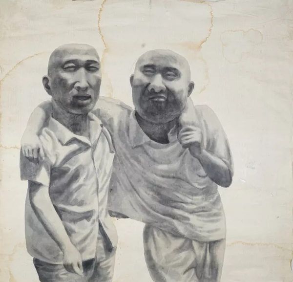 1990，99x102cm，纸本水墨，1990年