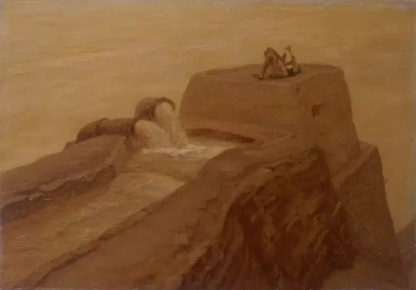 尚扬-黄河五月-58×78-板上油彩-1984