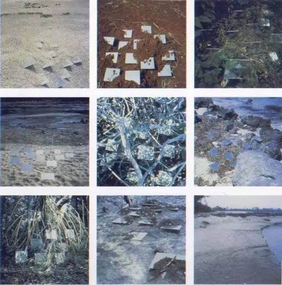 Robert Smithson，Mirror Installation