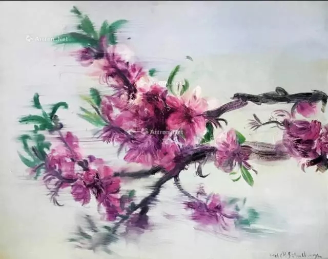 LOT 185周春芽，（b.1955）《春桃》，布面油画， 2006年，120×150cm