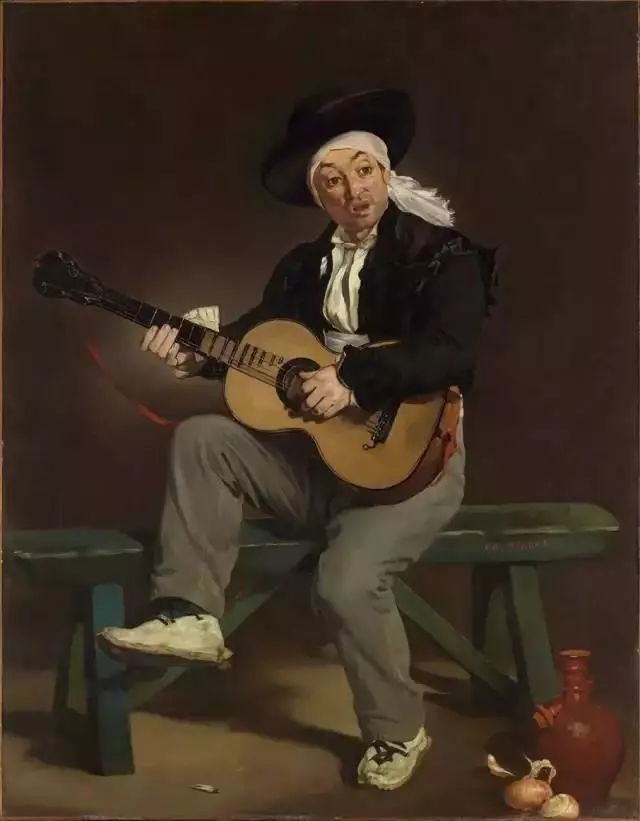 马奈《弹吉他的西班牙歌手 》147.3x114.3cm 布面油画 1860