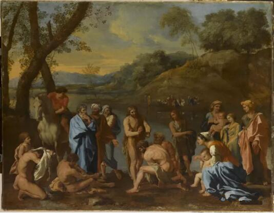 《圣约翰施洗众人》（Saint Jean baptisant le peuple），尼古拉·普桑（Nicolas Poussin），巴黎，卢浮宫博物馆