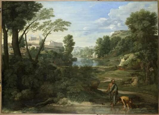 《第欧根尼扔掉他的碗》（Diogène jetant son écuelle），尼古拉·普桑（Nicolas Poussin），巴黎，卢浮宫博物馆