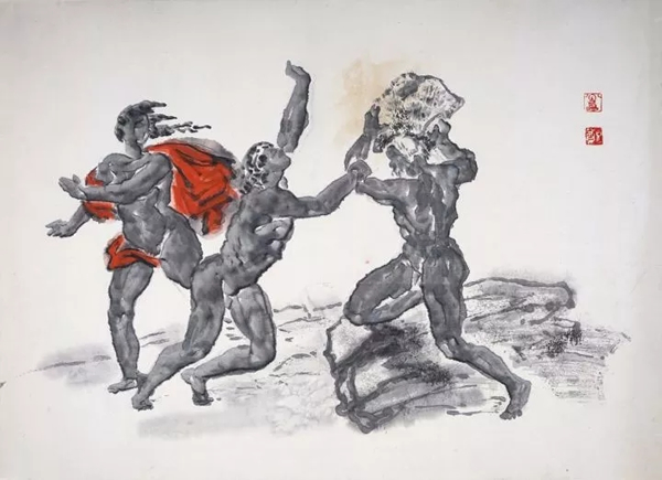 水墨无题，75.8x55cm，90年代