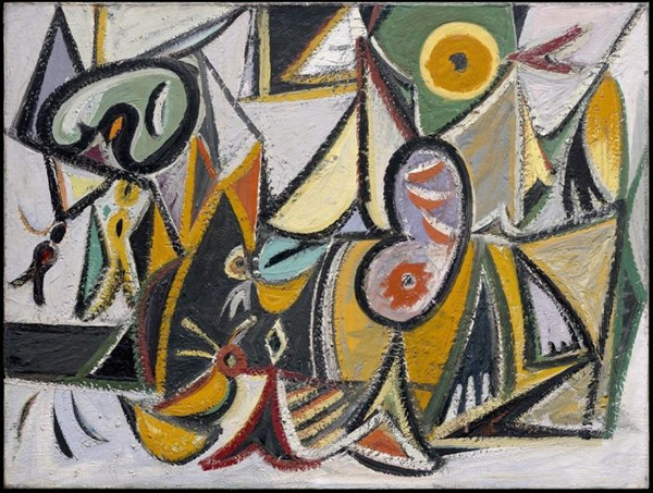 Arshile GorkyEnigmatic Combat1936-1937San Francisco Museum of Modern Art (SFMOMA)