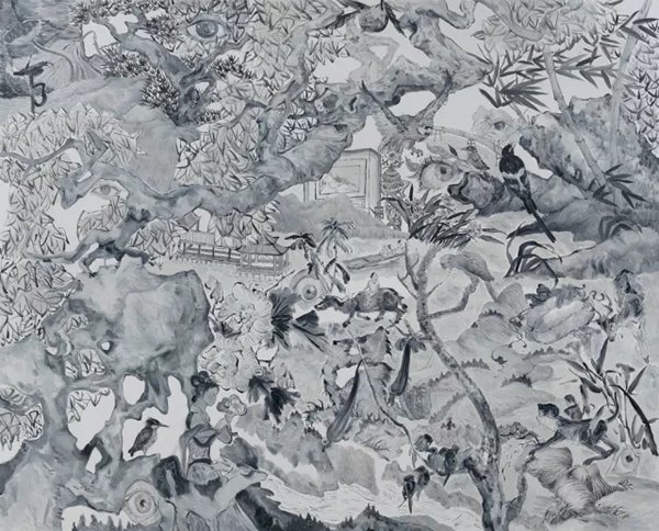 破碎的梦花园9_布面油画_200×250cm_2015