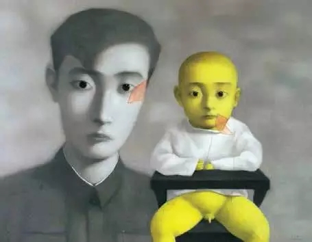 张晓刚 血缘：大家庭——父与子 2001 年作 