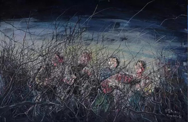 2007年作 无题 07-10-8 布面油画  215×330cm