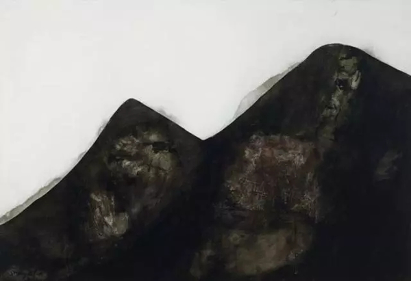 2007年 山语-1 布面 综合材料  118×167.5cm