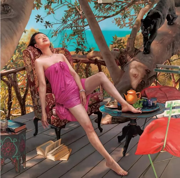 2017年作 清风不识字 布面油画   200×200cm