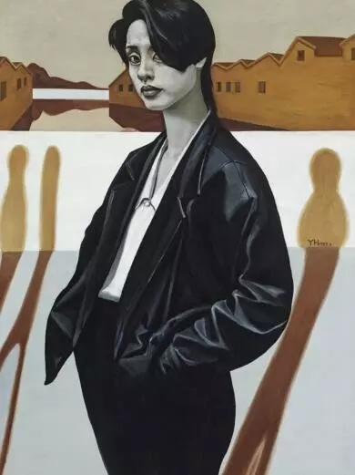 1989年 怀旧的肖像（自画像） 布面 油画 129.5×97cm