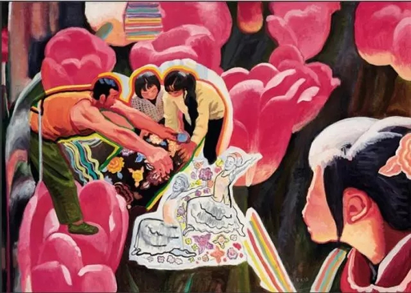 1997年 数风流人物还看今朝系列之三 布面 丙烯  115×159cm
