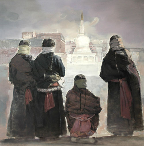 《白塔》160×160cm