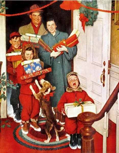 Norman Rockwell 的圣诞节主题作品