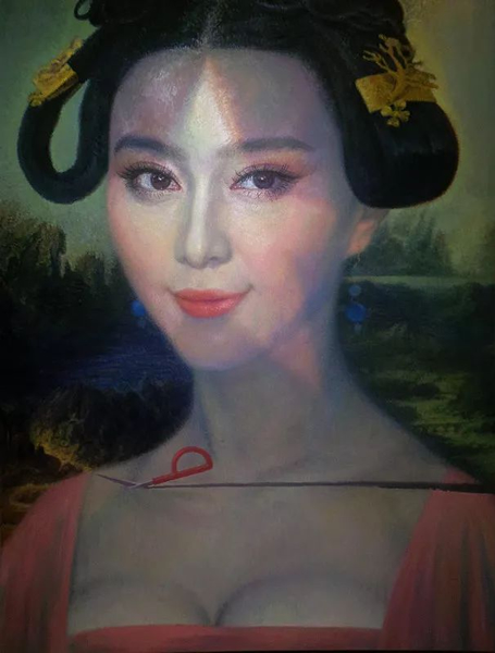 张晨初《范冰冰》油画，2015