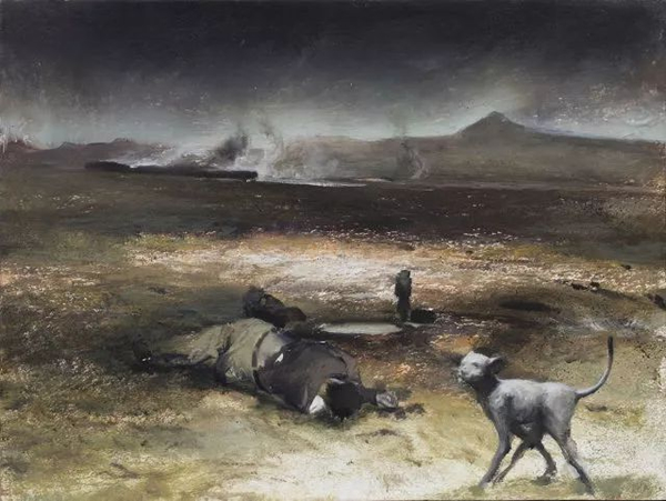 刘海辰；<<  矢志逐梦( 手稿)>> 纸本油画棒，48 cm×36 cm , 2016