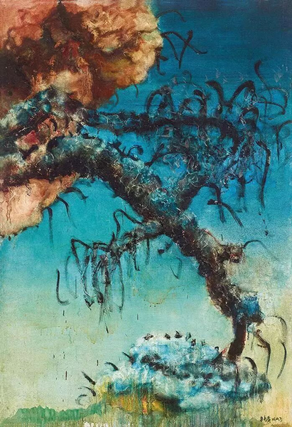 1993年 中国风景 布面 油画   194×130cm