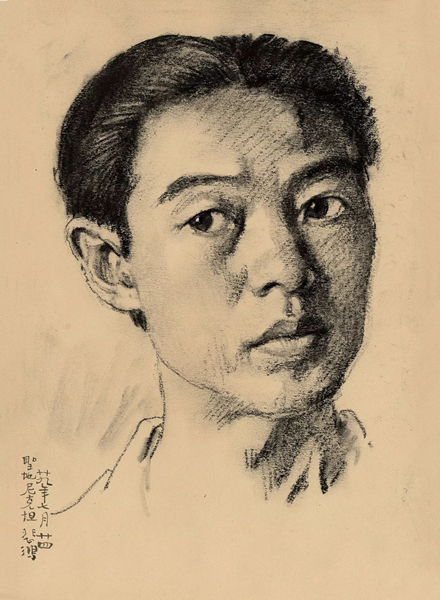 徐悲鸿·《自画像》·1940年作