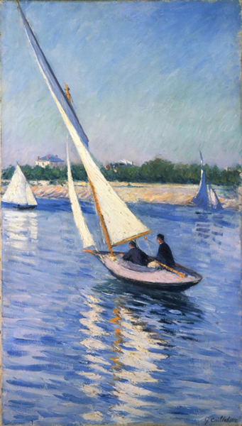 《Sailboats on the Seine at Argenteuil》, 卡耶博特, 1893年