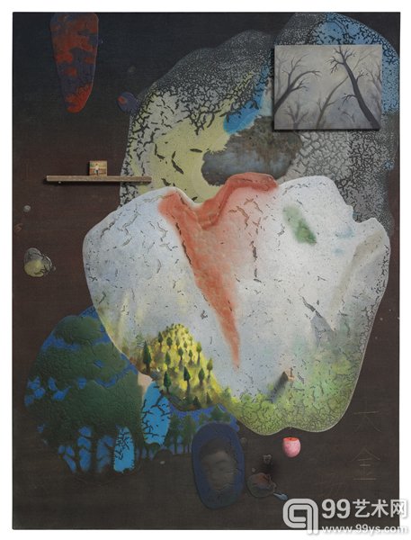 陈可《大金》 200×160cm 布面综合材料 2017