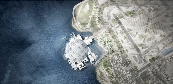 阿布扎比卢浮宫的建筑效果图