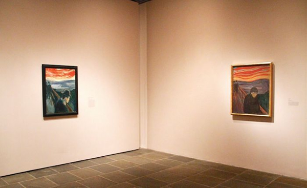 Edvard Munch 蒙克在大都会分馆（Met Breuer）展览现场，摄影：苏也