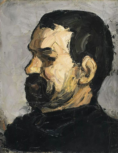 Uncle Dominique in Profile by Paul Cézanne 1866-7