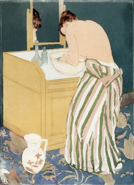 《洗浴的女人》，1890-1891