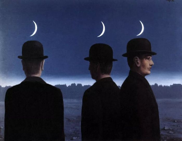 《地平线的神秘》The masterpiece or the mysteries of the horizon，René Magritte ，1955
