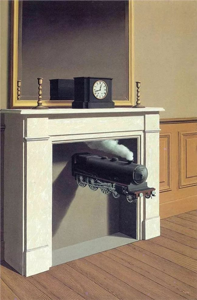 《凝固的时间》Time Transfixed (La Duree poignardee）, René Magritte，1938