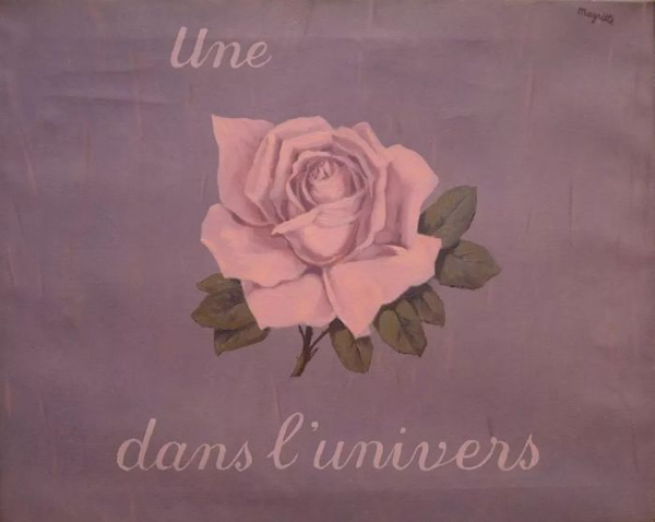 《宇宙中的玫瑰》Une rose dans l’univers ，René Magritte，1952
