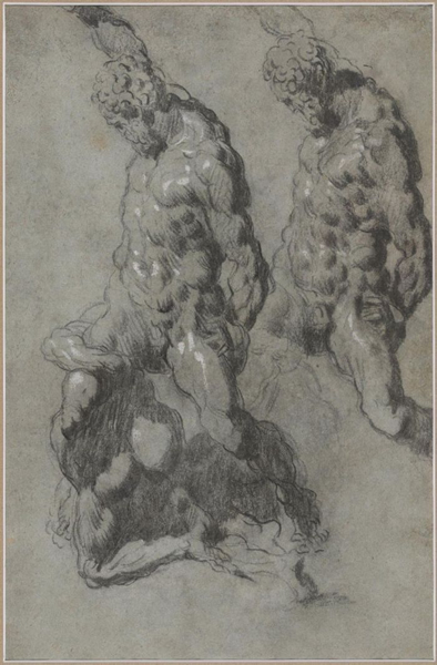 Tintoretto, Two Studies of Samson Slaying the Philistines