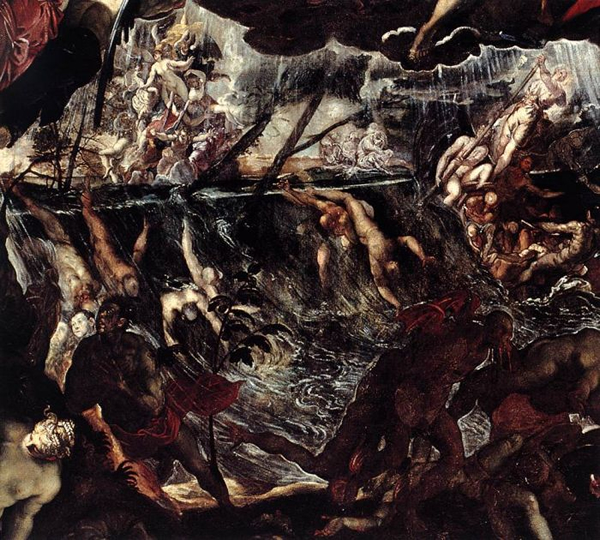 Tintoretto, The Last Judgment (detail), 《最后审判》（局部）, 1560-1562