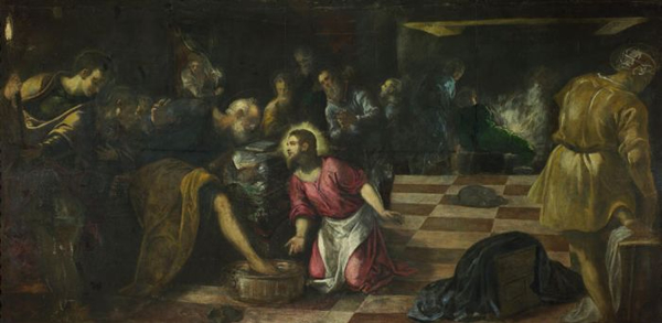 Tintoretto, Christ washing the Feet of the Disciples, 1575-1580