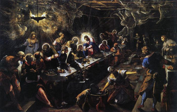 Tintoretto, Last Supper,《最后的晚餐》, 1592-1594