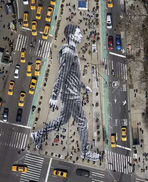 JR, Migrants, Walking New York City, 2015