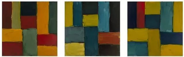 阿尔勒-纳赫特-文森特》，亚麻布面油画，149.9 x 419.1cm，2015年 ©Sean Scully Studio