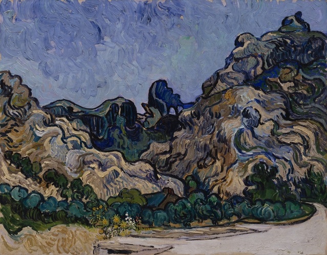 梵高，《圣·雷米的山》，1889