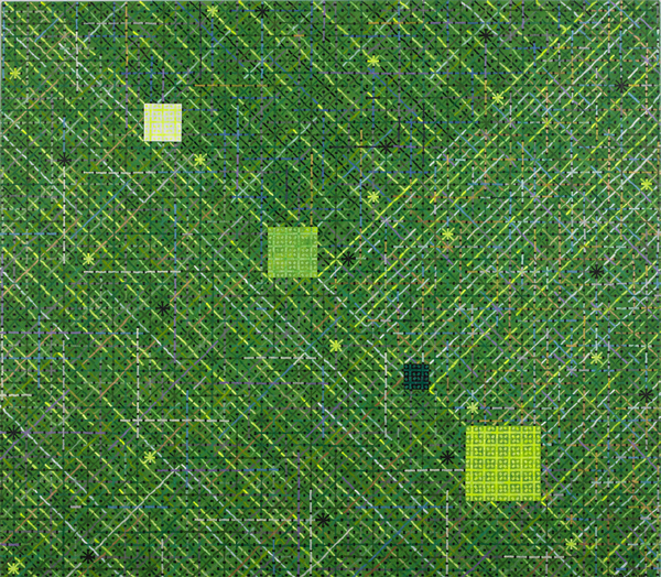 丁乙 十示2010-11Appearance of Crosses2010-11 140×160cm 布面综合 2010