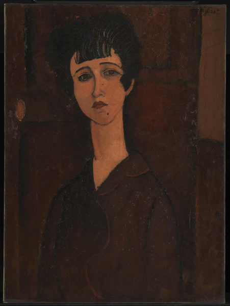 Amedeo 莫迪利阿尼《一个女孩的肖像》(1917)。图/泰特美术馆提供。Image © Tate。
