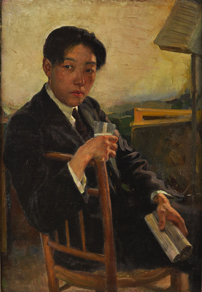 徐悲鸿 自画像 1924 70x49 布面油画 徐悲鸿纪念馆藏