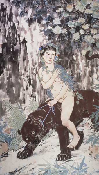 徐悲鸿 山鬼 1943 111x63 纸本设色 徐悲鸿纪念馆藏