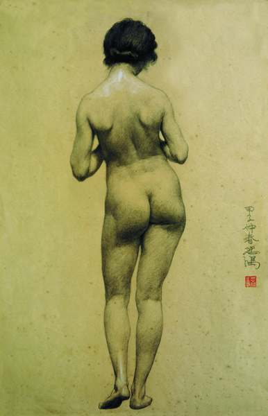 《女人体》1924年 50x32cm 炭笔白粉笔纸本 徐悲鸿纪念馆藏