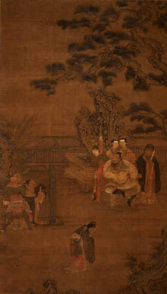朱云折槛图 佚名 绢本设色 133x76cm 宋 徐悲鸿纪念馆藏
