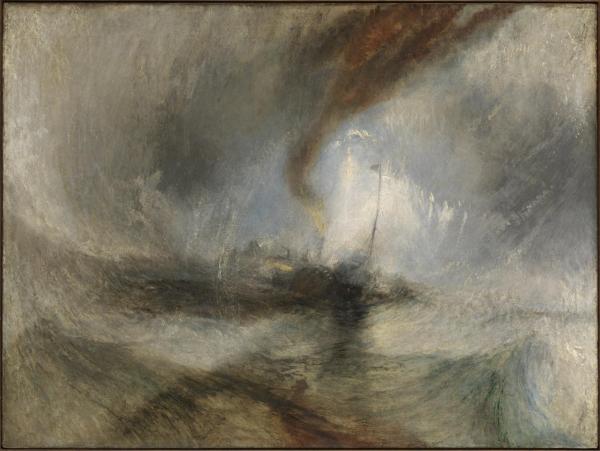 Snow Storm - Steam-Boat off a Harbour’s Mouth，透纳，1842年