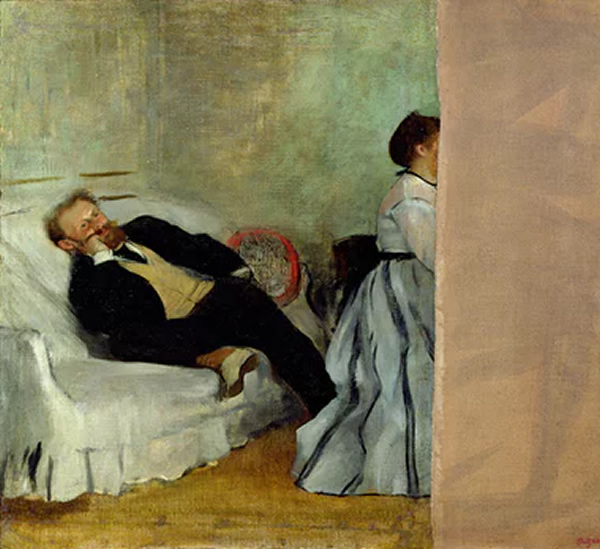 德加绘制的马奈夫妇的肖像画(1868-69)